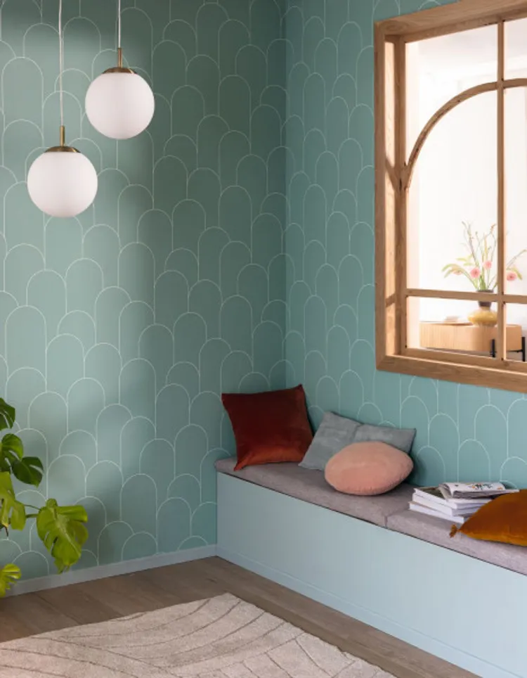 Elegance - Parato geometrico in varie colorazioni. Stile francese