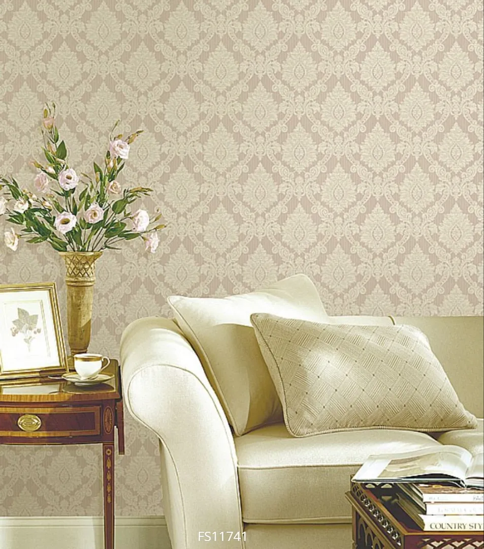 Outlet FS1174 - Parato damascato stile classico in stock. Pz 2