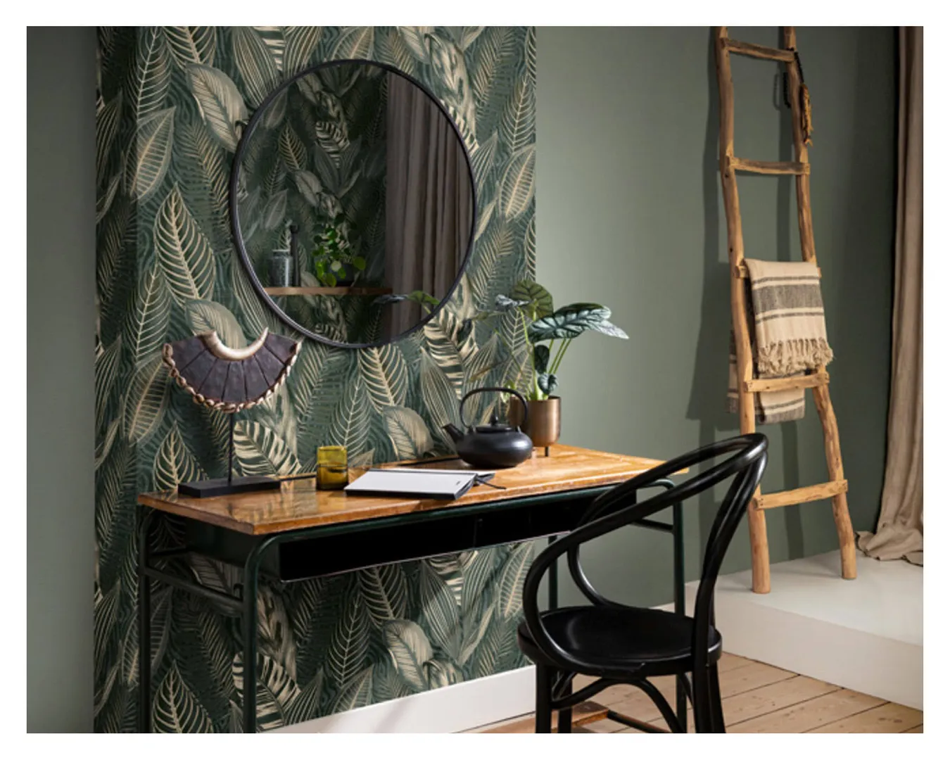 Safari - Parato tropicale in vinile a rilievo varie colorazioni  con riflessi luce