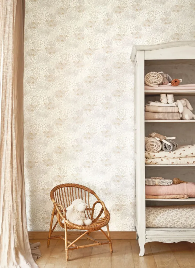 Once upon a time - Parato floreale per camerette shabby chic vari colori.