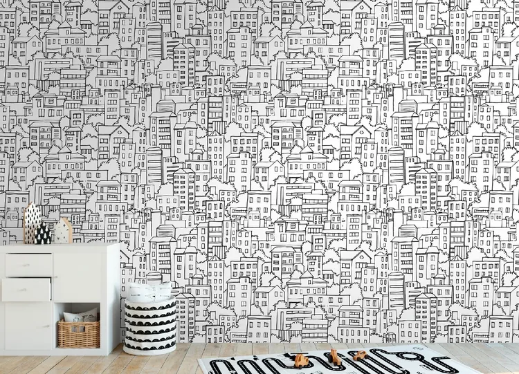 Unico - Parati per camerette tridimensionali. Ripetibile. L1.59m x H2.80m