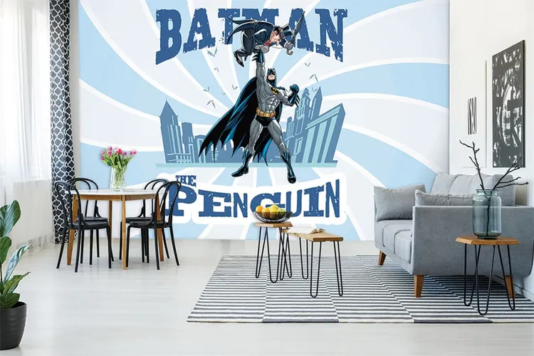 Ada Kids Murals - Carta da parato Batman e Pinguin per camere ragazzi. Varie dimensioni