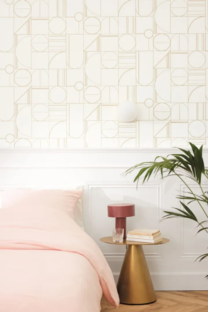 Outlines - Parato stampa geometrico in 3 colorazioni made in Francia