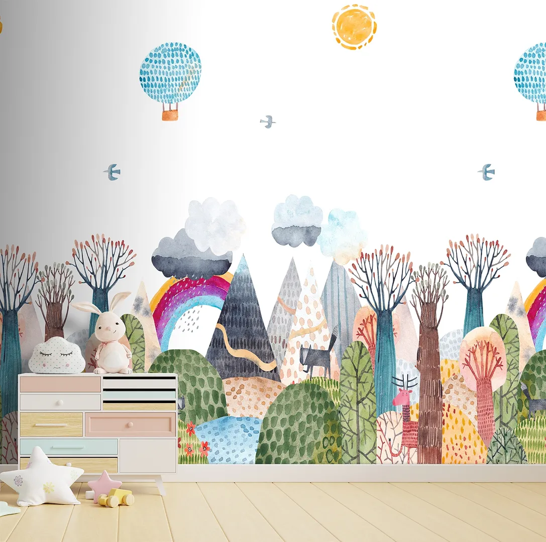 Cute Walls - Parato cameretta bambini, neonati ripetibile. Dim H2.80m x L2.12m