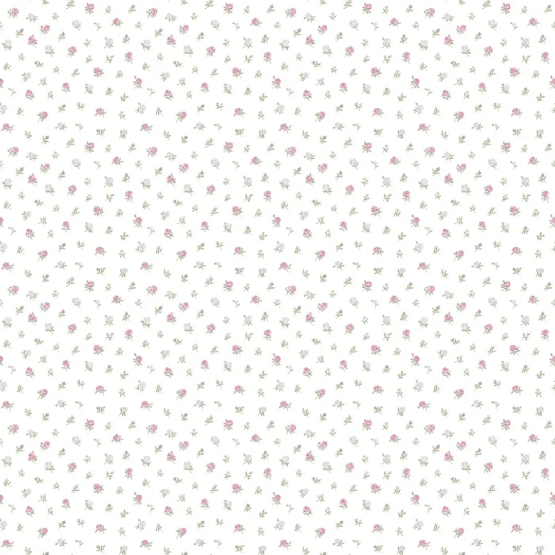 Fiori country - Parato roselline shabby coloreate 