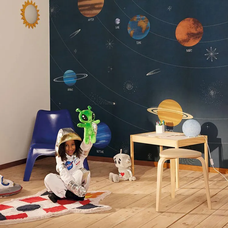 Les minis mondes - Parato decorativo in 3 dimensioni con sistema solare