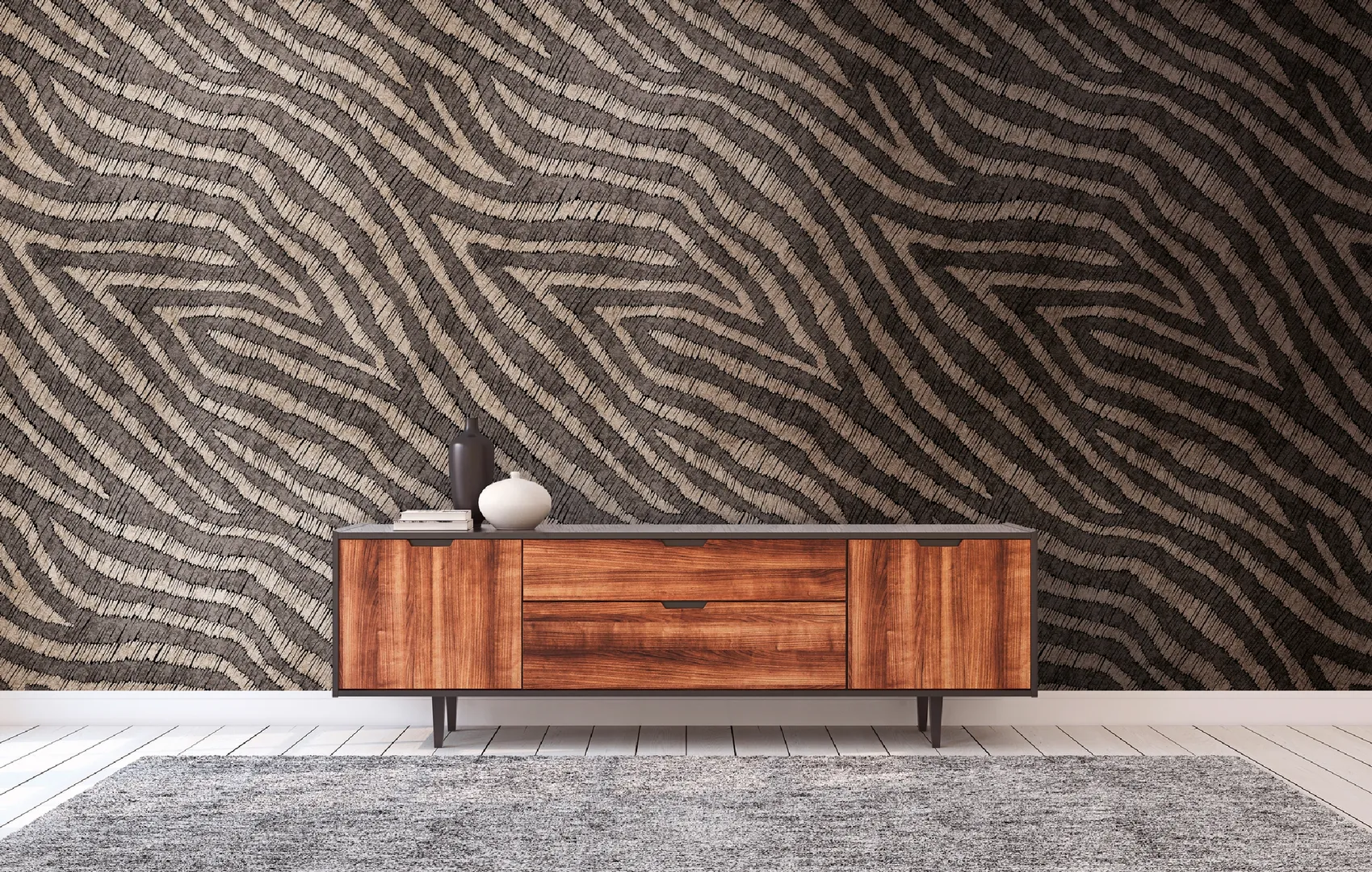 City Shapes - Pannello murale parato ripetibile Dimens. L1.59m x H2.80
