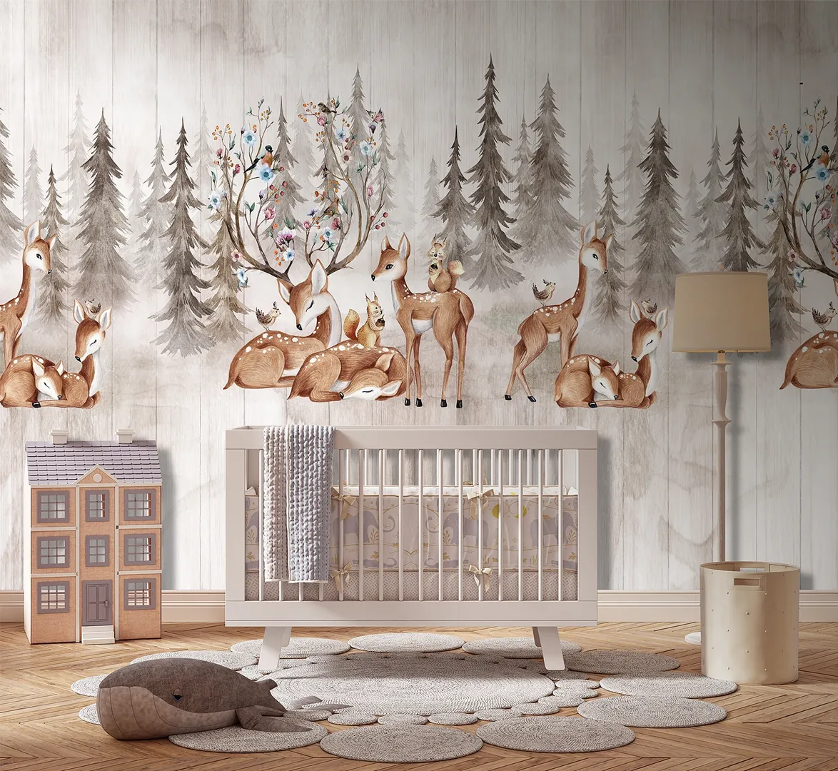 Cute Walls - Carta da parato per camere neonati e bambini. Ripetibile, dim. H2.80m x L2.18m