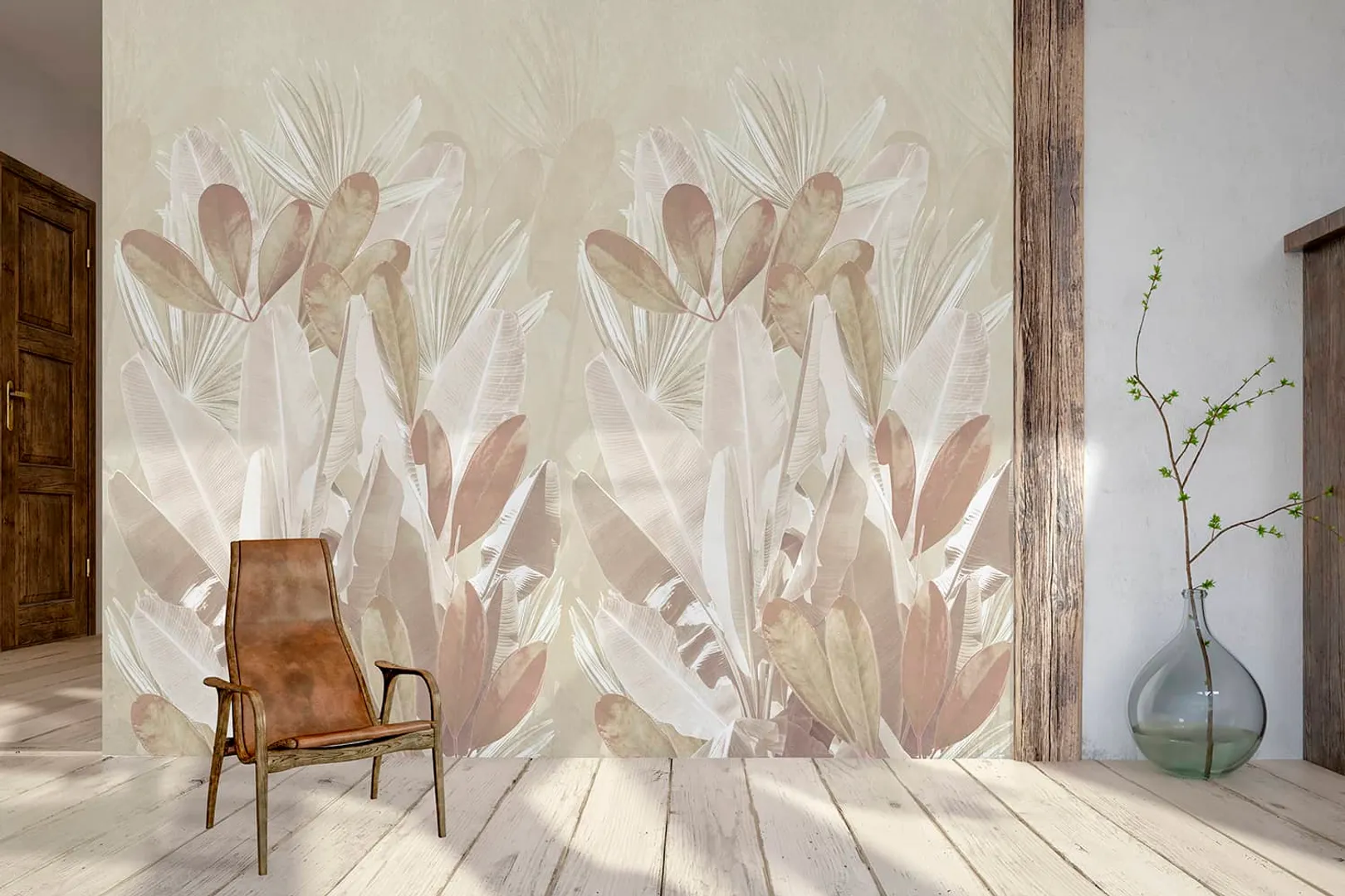 Wonderwall vol1 -  Pannello in carta da parato tropicale, dimensioni L188cm x H300cm ripetibile