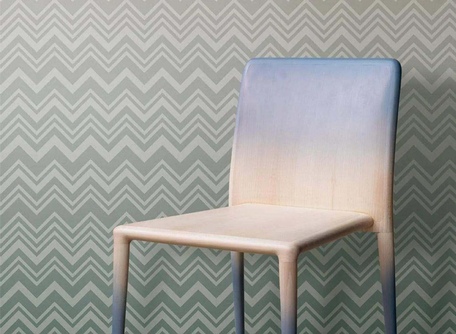 Missoni 04 - Pannello in parato zig zag a sfumare in rilievo effetto tessuto. Vari colori.