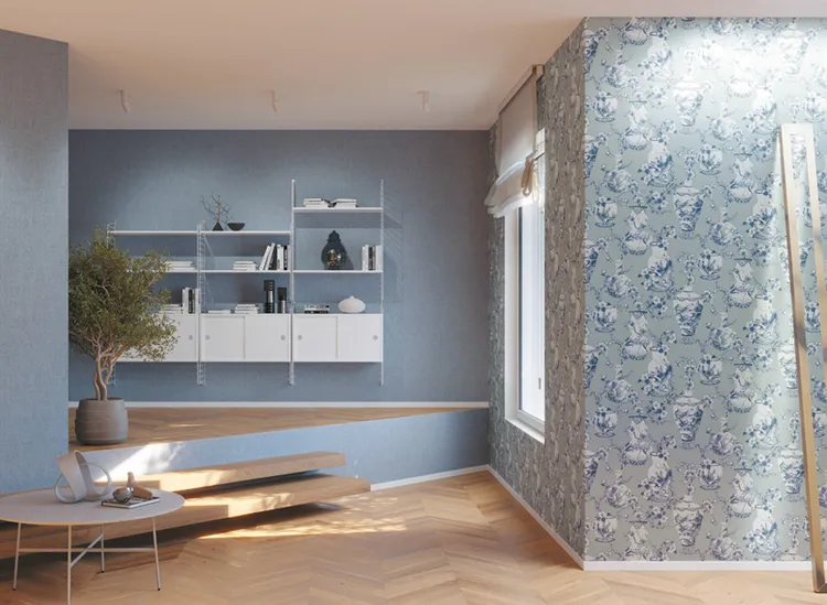 Kintsugi - Parato tinta unita, trama effetto tessuto in rilievo rotoli grandi vari colori.