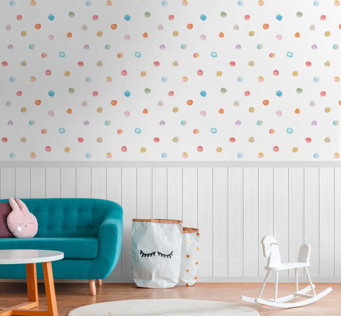 Outlet Unico - Parato cameretta bambino con boiserie. PZ 6