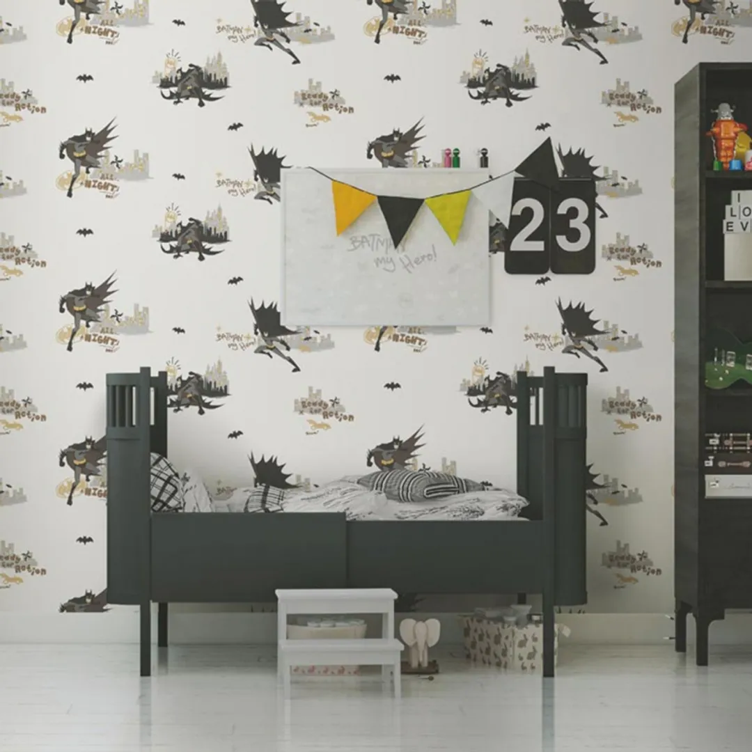 Ada Kids - Parati stampa Batman per camerette ragazzi. Vari colori Rotoli grandi il doppio