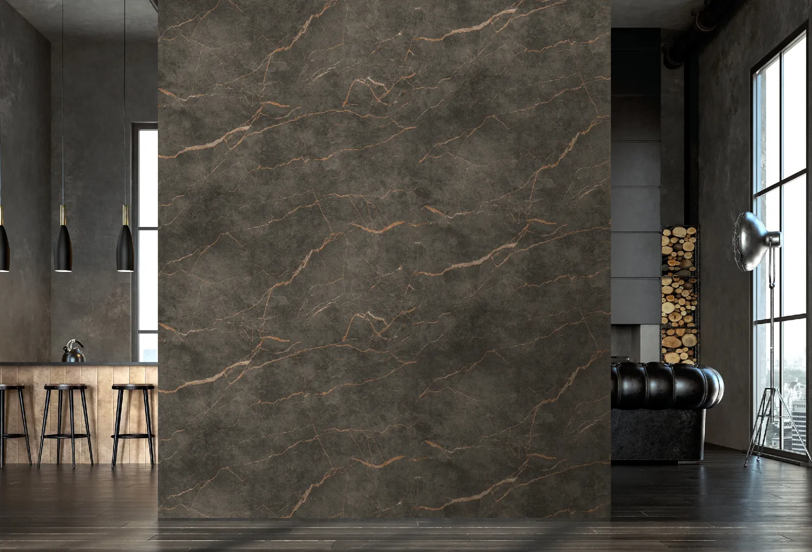 Feature Walls - Carta parato effetto marmo ripetibile. Dim. H2.80m x L2.12m