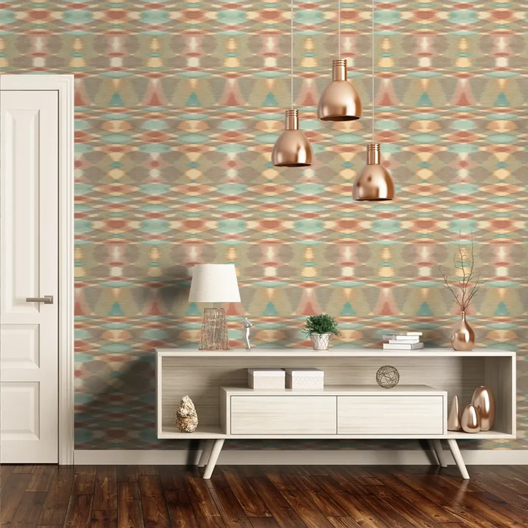 Missoni 04 - Parato astratto su trama in tessuto a rilievo vari modelli