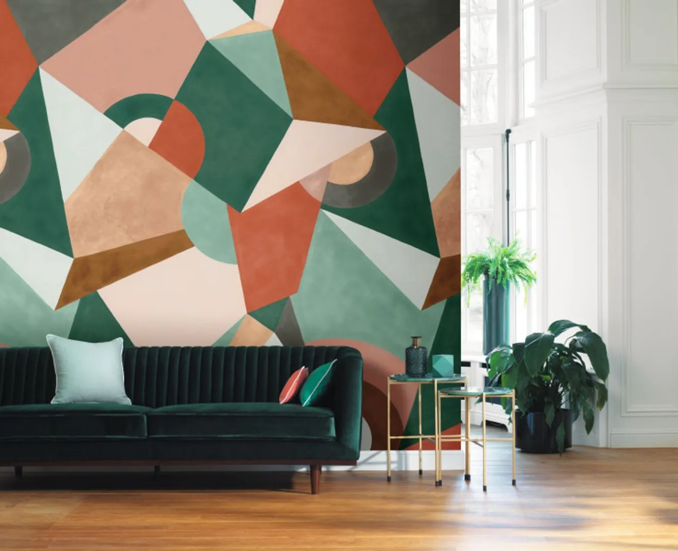 Gallery - Panoramica in carta da parato tridimensionale astratta ripetibile