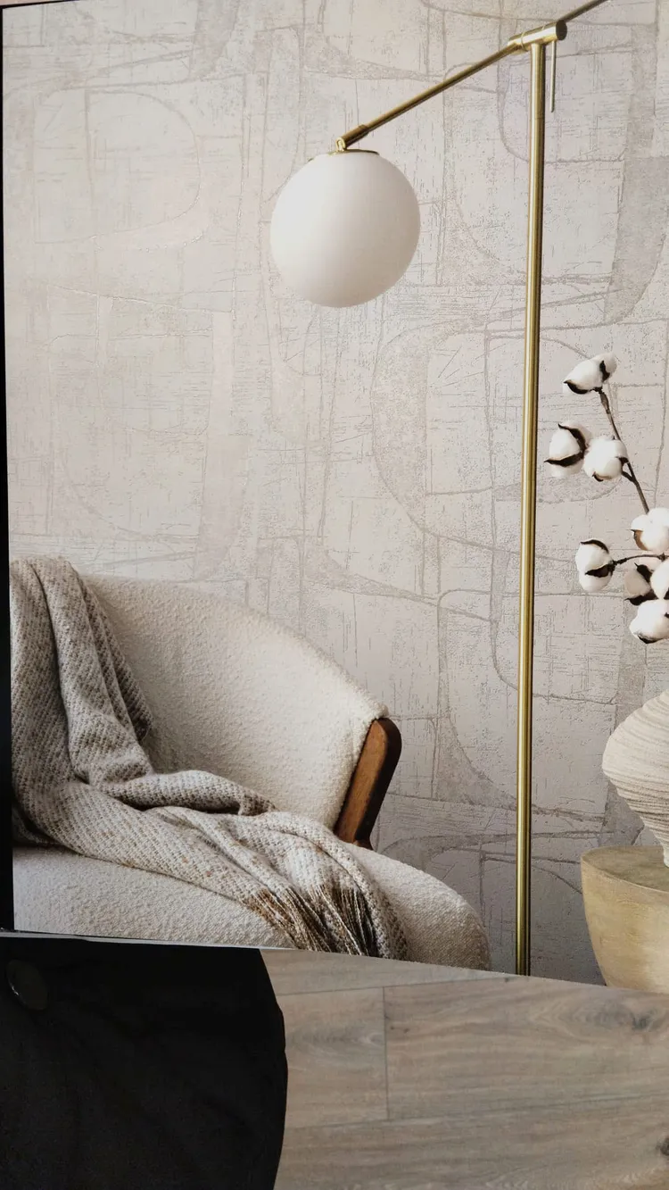 Outlet Santorini - Carta parati con disegno materico in lieve rilievo per soggiorni e camere letto PZ 6