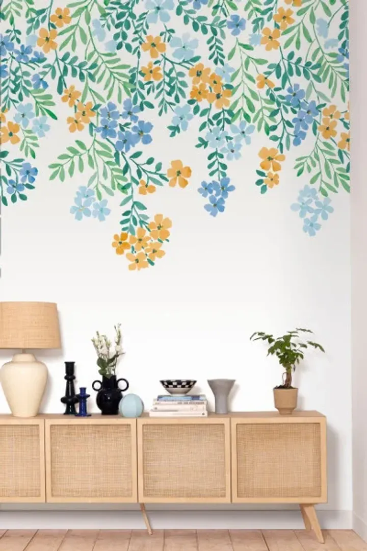 Pimp My Wall - Carta da parati floreale in TNT 2 colori e dimensioni 