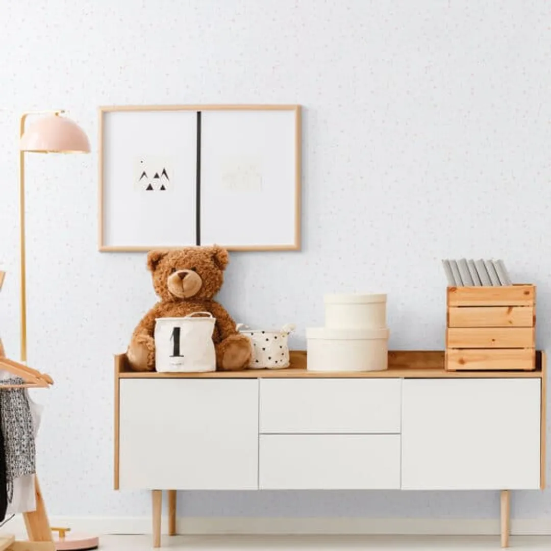 Enzo -  Carta da parato pois acquarellati varie colorazioni, camere bambini