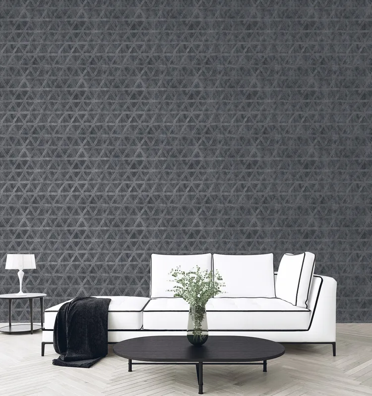 Utopia - Parati geometrici in tinta unita con trama in rilievo