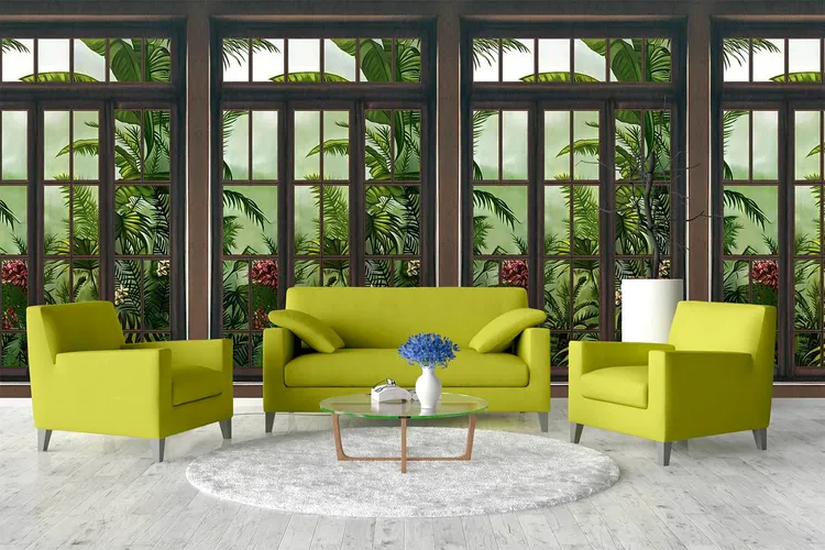 Wonderwall vol1 - Pannello in carta da parato tropicale, dimensioni L188cm x H300cm ripetibile
