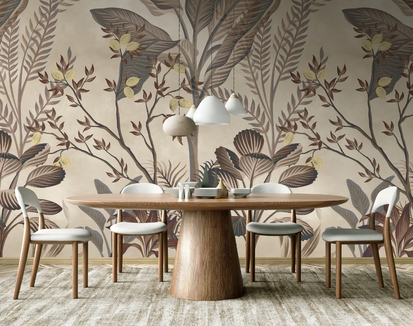 Feature Walls - Parati tropicali ripetibili in varie colorazioni. Dim. H2.80m x L2.12m