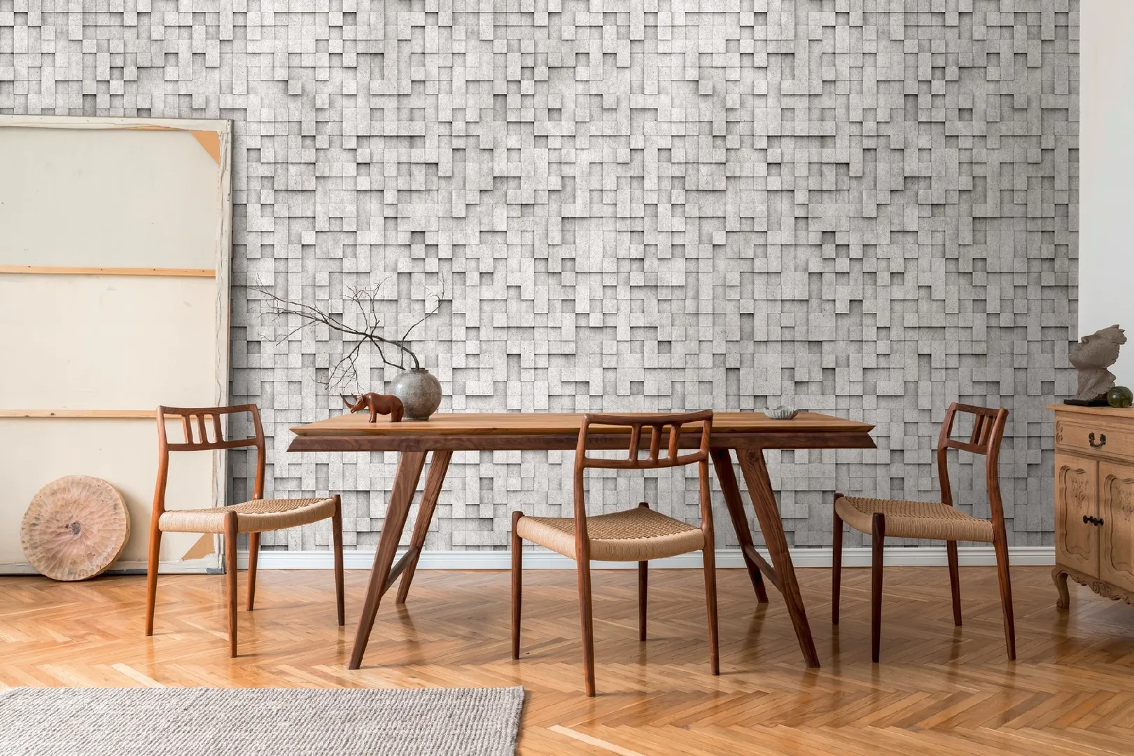 Unico - Pannello 3d geometrico ripetibile. Dimensione L1.59m x H2.80m