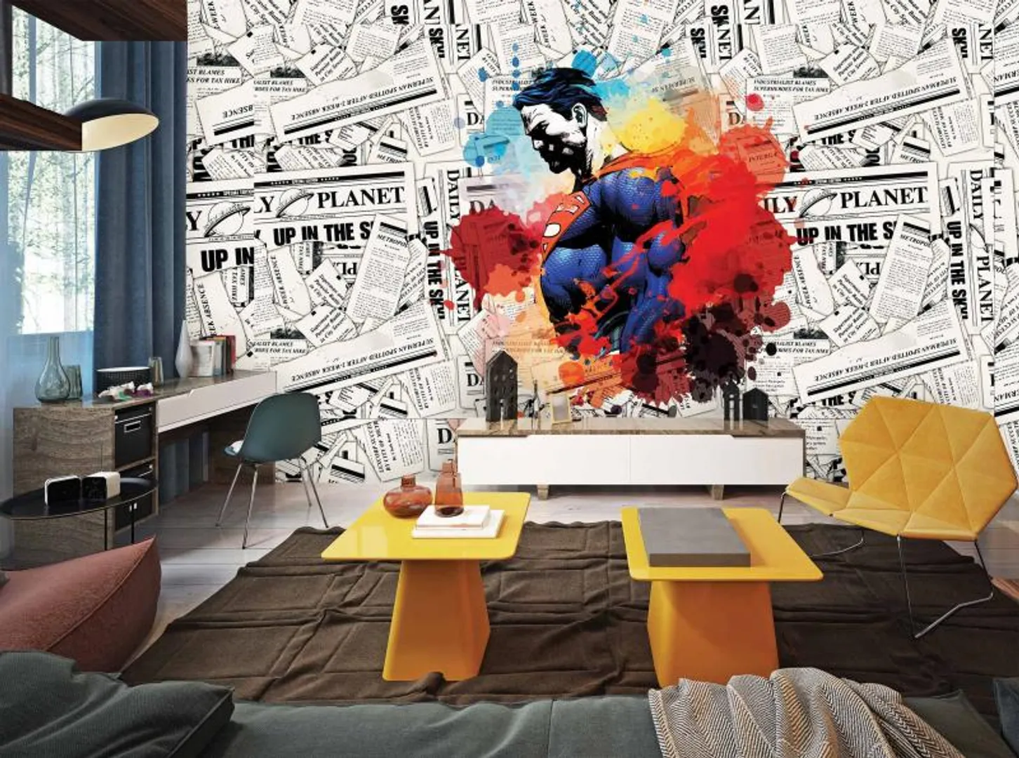 Ada Kids Murals - Parati per ragazzo stampa Superman, varie dimensioni