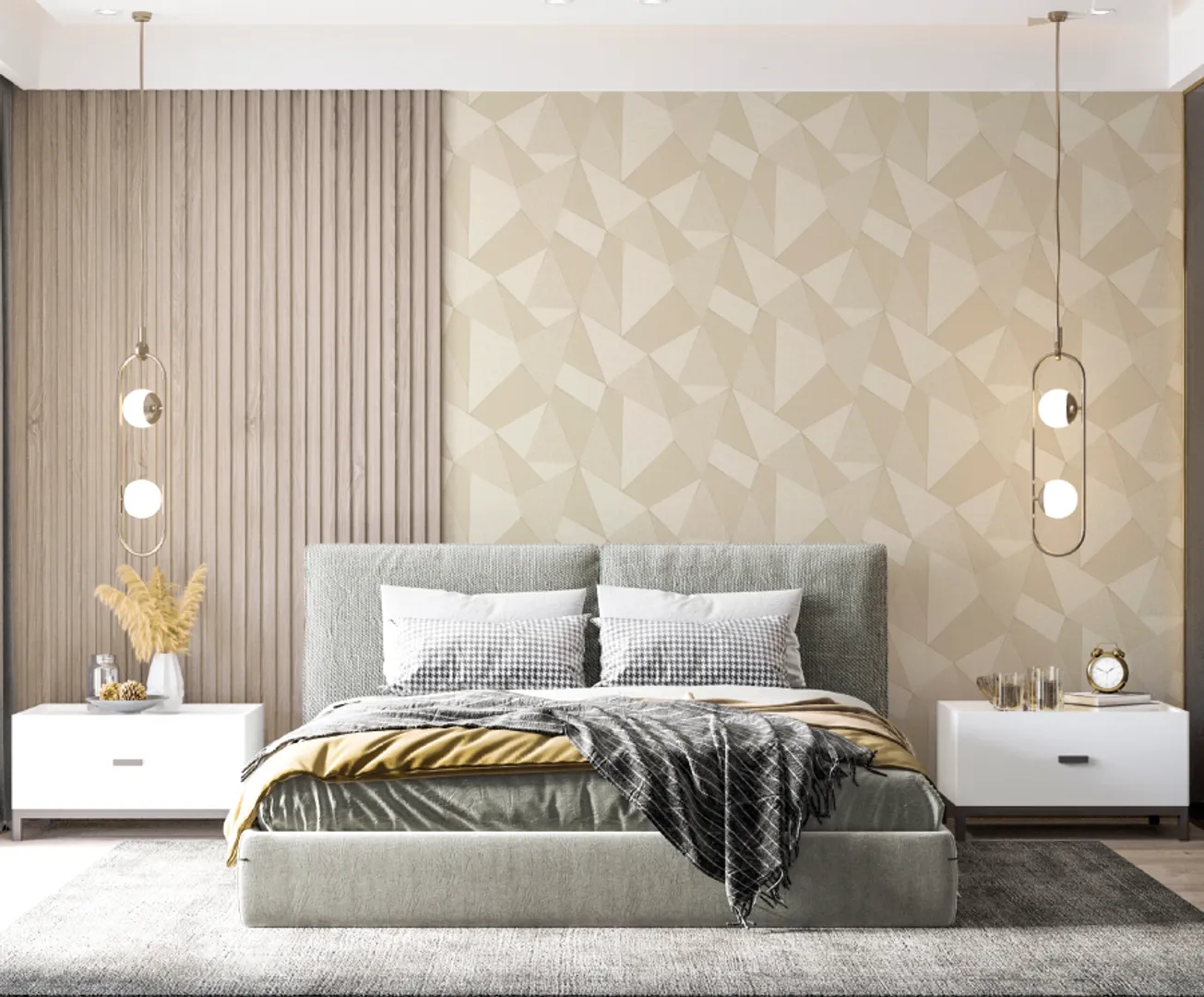 Outlet Savana - Parato in stock geometrico brillantinato Zambaiti. Pz 2