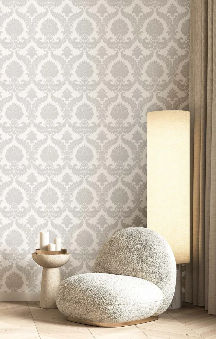 Tradizioni - Parato classico damascato effetto seta Cristiana masi. Varie colorazioni