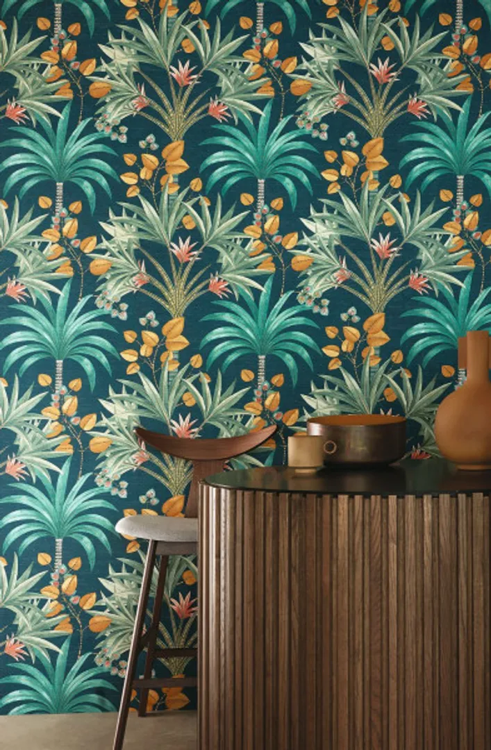 Aventura - Parato tropicale in rilievo con varie colorazioni stile tropicale