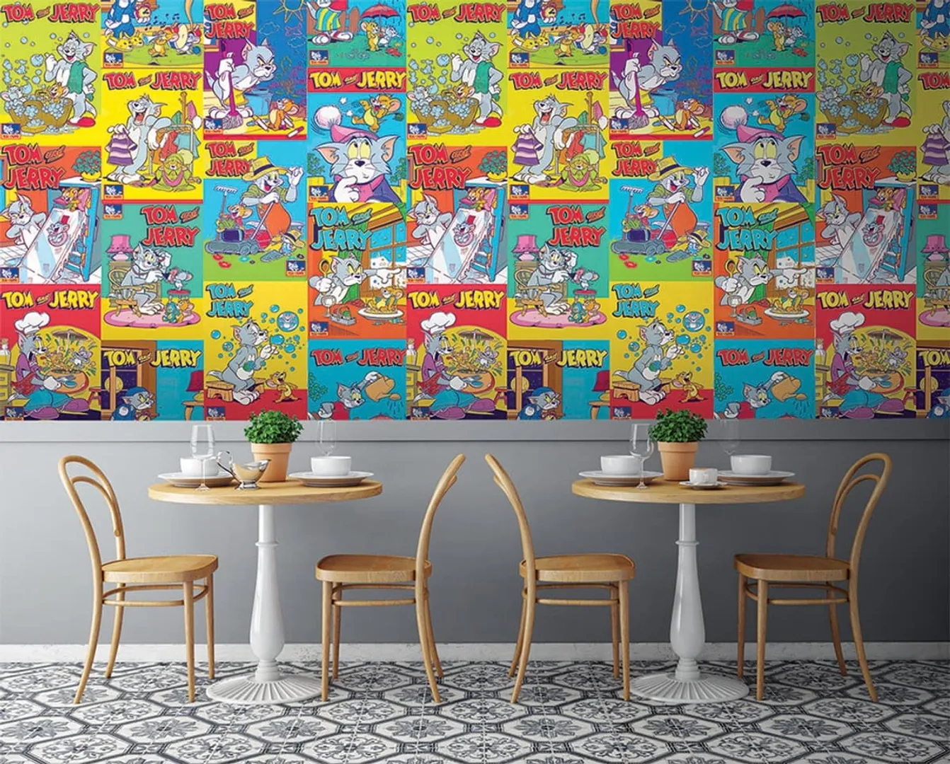 Ada Kids Murals - Poster murale stampa Tom e Gerry per camerette