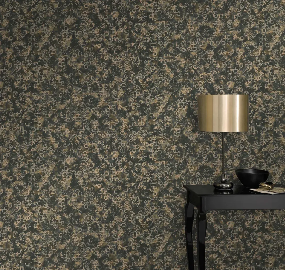 Elle 3 - Parato astratto texture cerchi concentrici moderni in 3 colori