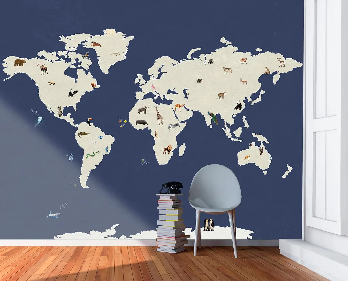 Wonderwall vol1 -  Pannello in carta da parato per ragazzi, dimensioni L376cm x H300cm non ripetibile. 