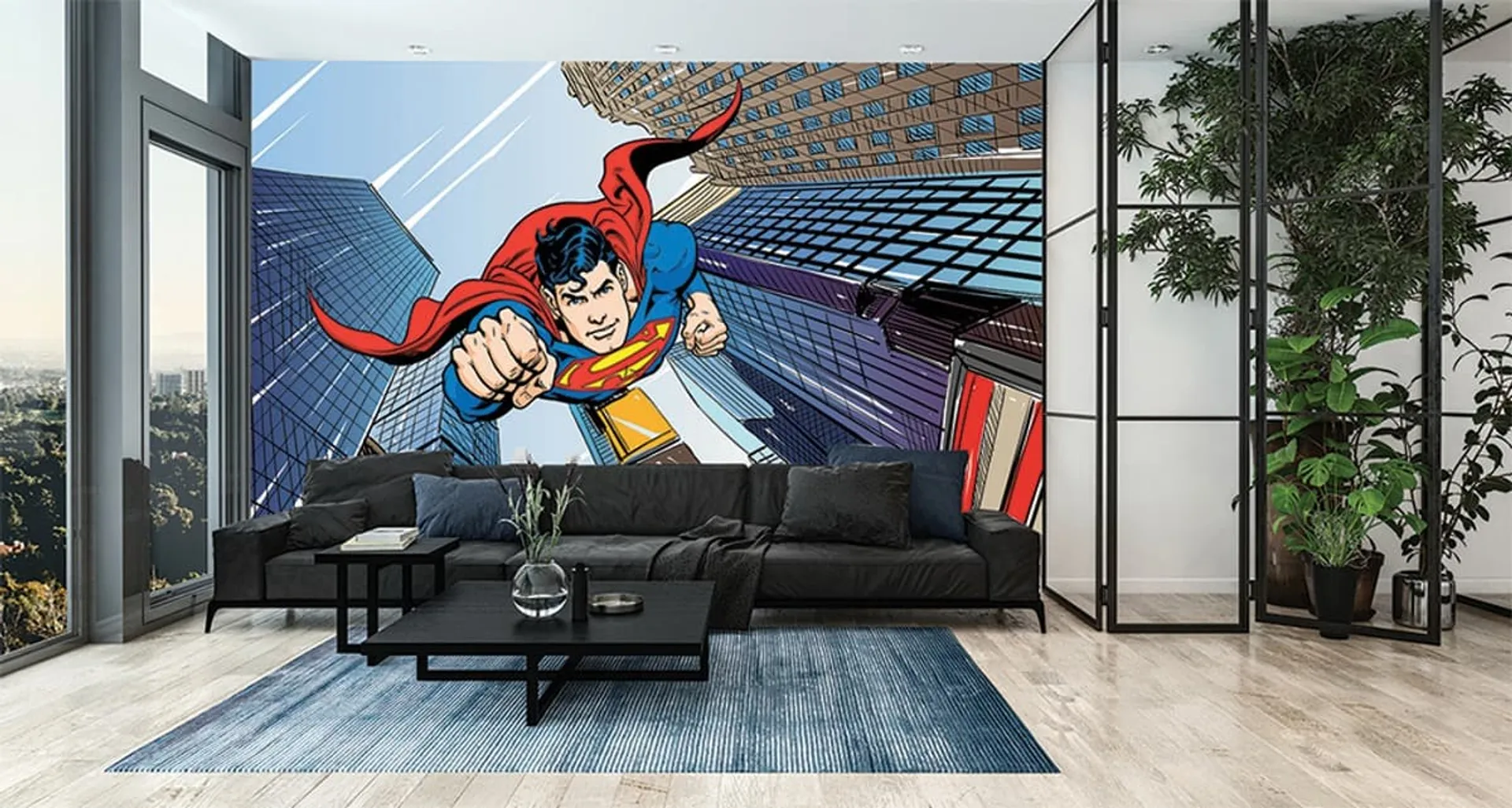 Ada Kids Murals - Carta parato Superman per ragazzi, 3 dimensioni diverse, Marca Marvel