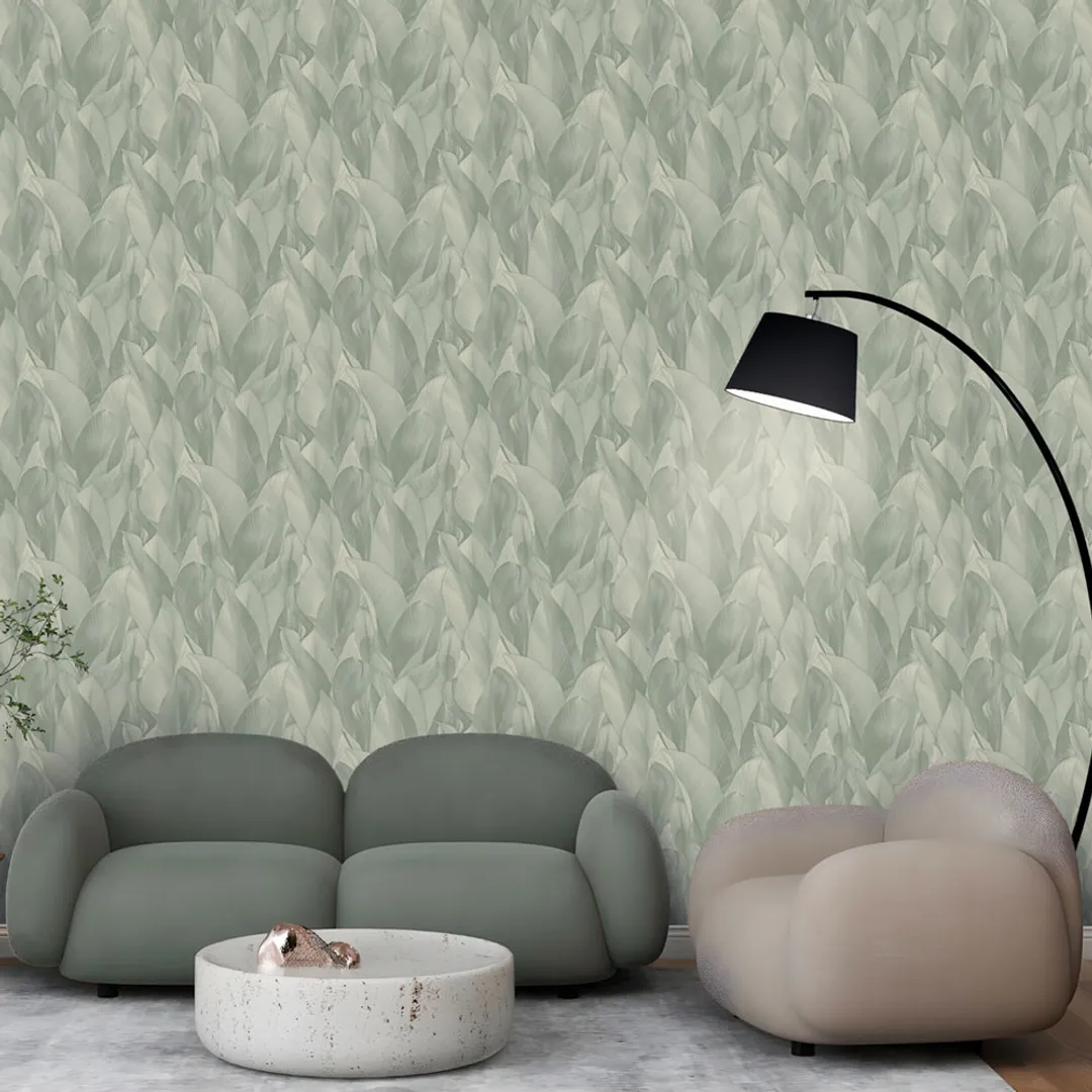 Outlet Architexture - Carta da parato Architexture con disegno foglie. Marca Zambaiti PZ12