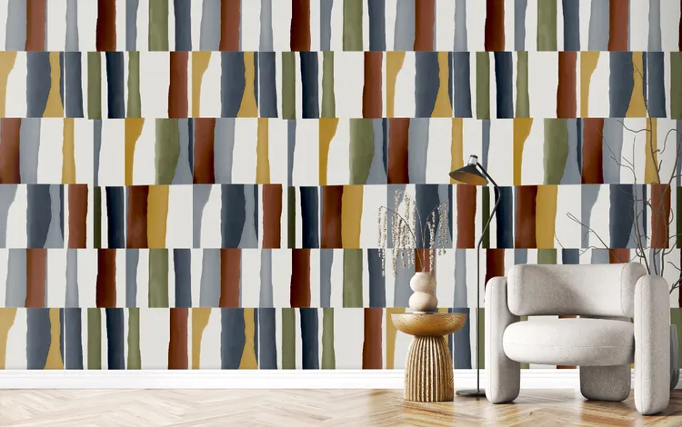 Feature Walls - Parato astratto in 3 colorazioni ripetibile, dim. H2.80m x L1.06m