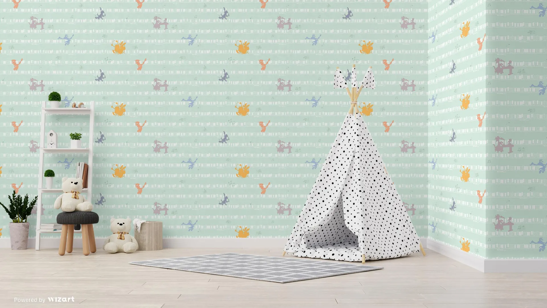 Ada Kids - Parato Looney Tunes musicale in 2 colorazioni. Rotoli grandi il doppio