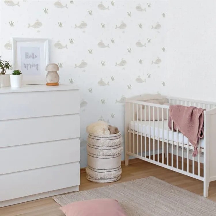 Enzo - Carta da parato pois acquarellati varie colorazioni, camere bambini