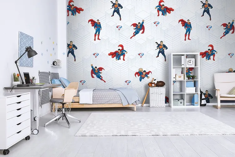Ada Kids Murals - Superman stampa su parato per camera ragazzi in varie dimensioni
