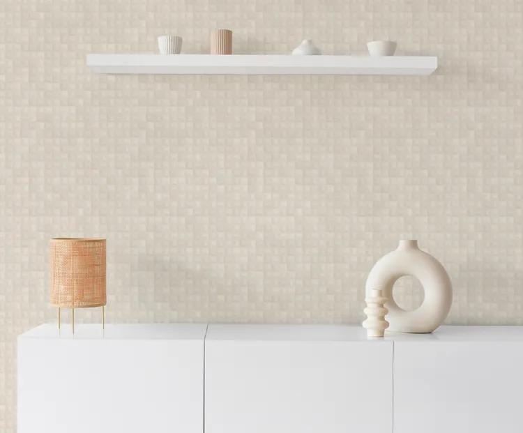 Mini Trend - Parato geometrico tridimensionale in vari colori trama tessuto