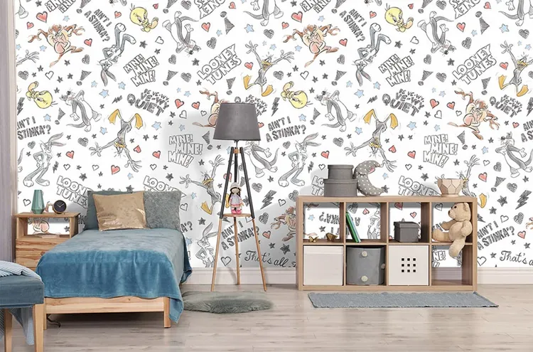 Ada Kids Murals - Poster parato murale con Looney Tunes per camerette bambini. Varie dimensioni
