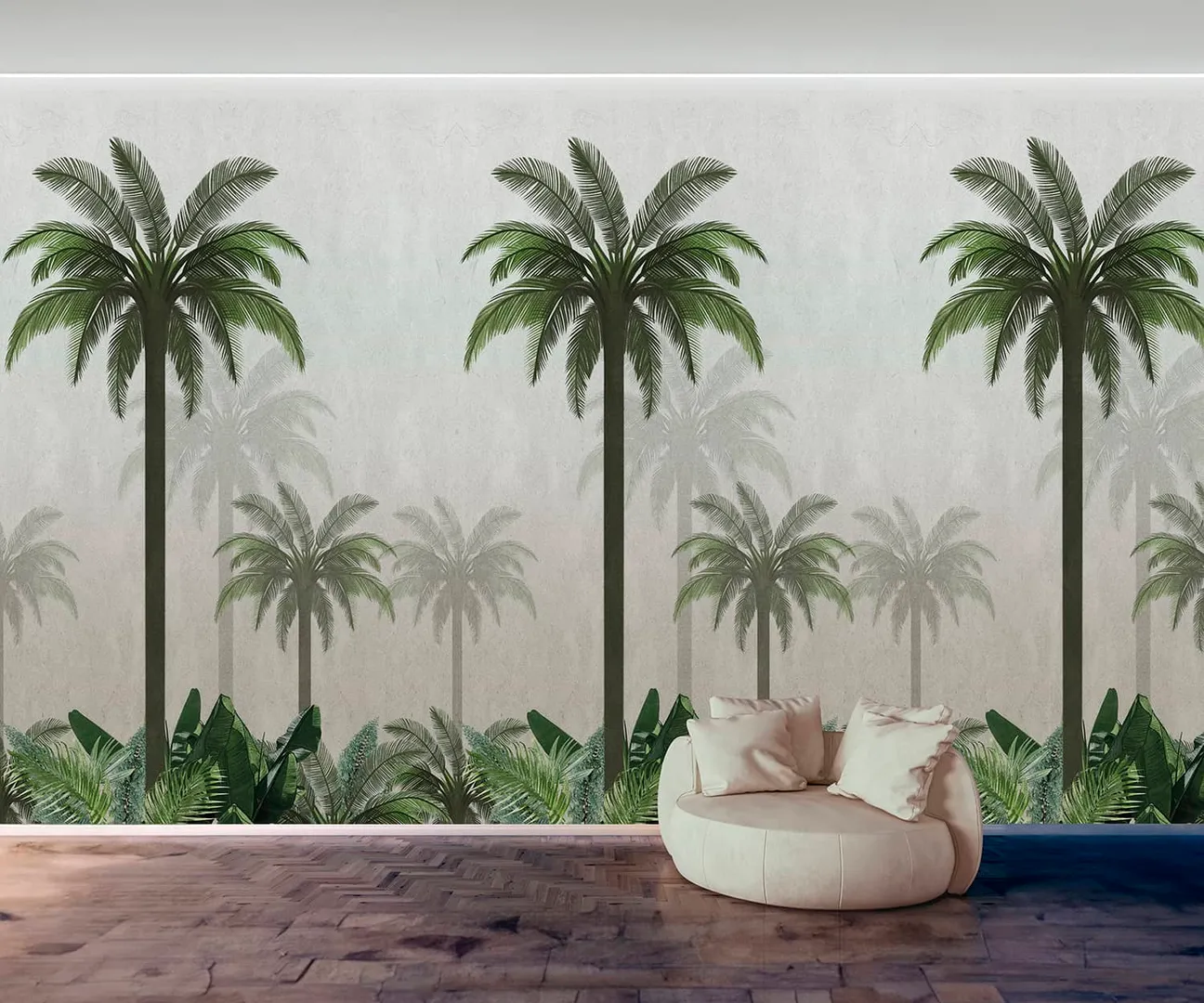 Wonderwall vol1 -  Pannello in carta da parato tropicale, dimensioni L188cm x H300cm ripetibile