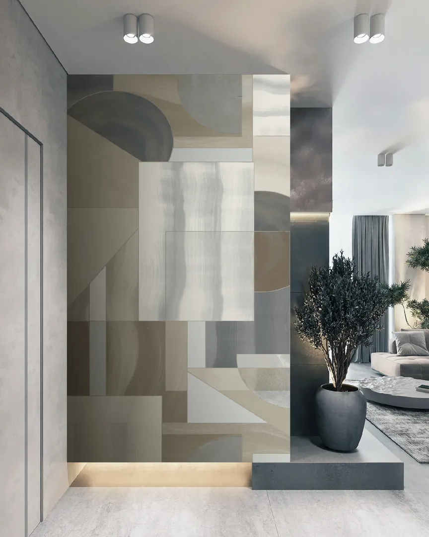 Feature Walls - Carta da parato geometrico ripetibile dim. H2.80m x L2.12m. Varie referenze di colore