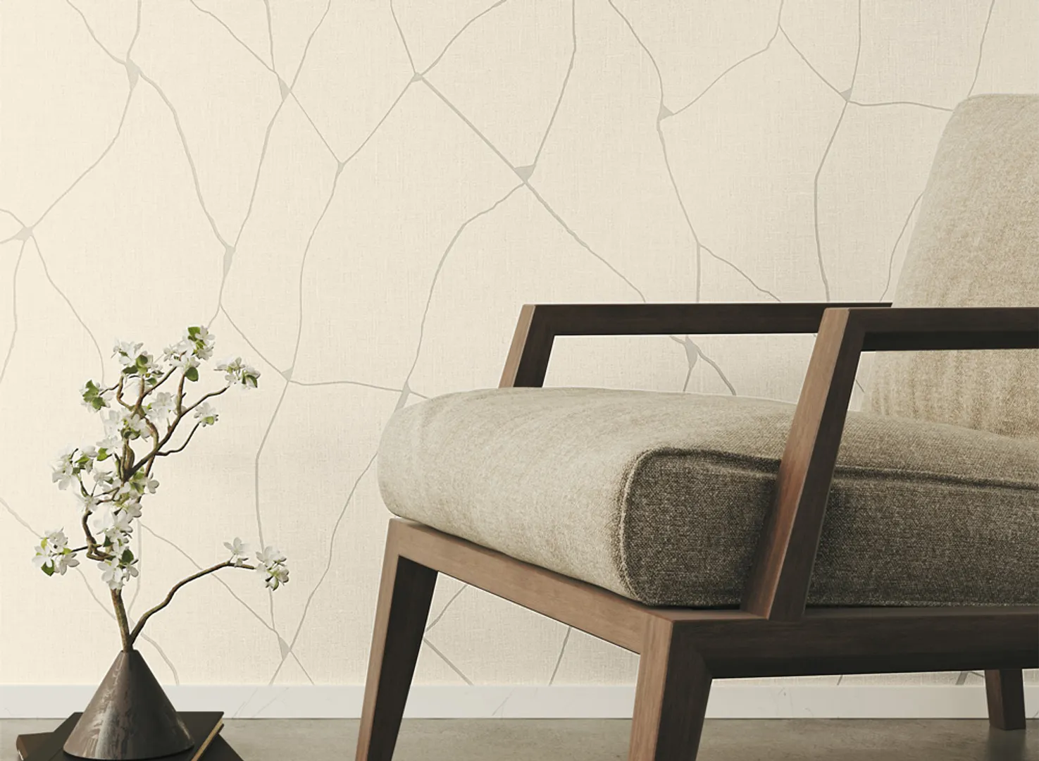 Kintsugi - Parato giapponese trama effetto tessuto in rilievo vari colori. Dimensione grande