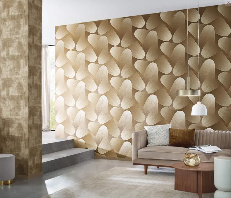 Iridium - Parato laminato astratto in rilievo. Varie tonalità di colore. Marca Erismann
