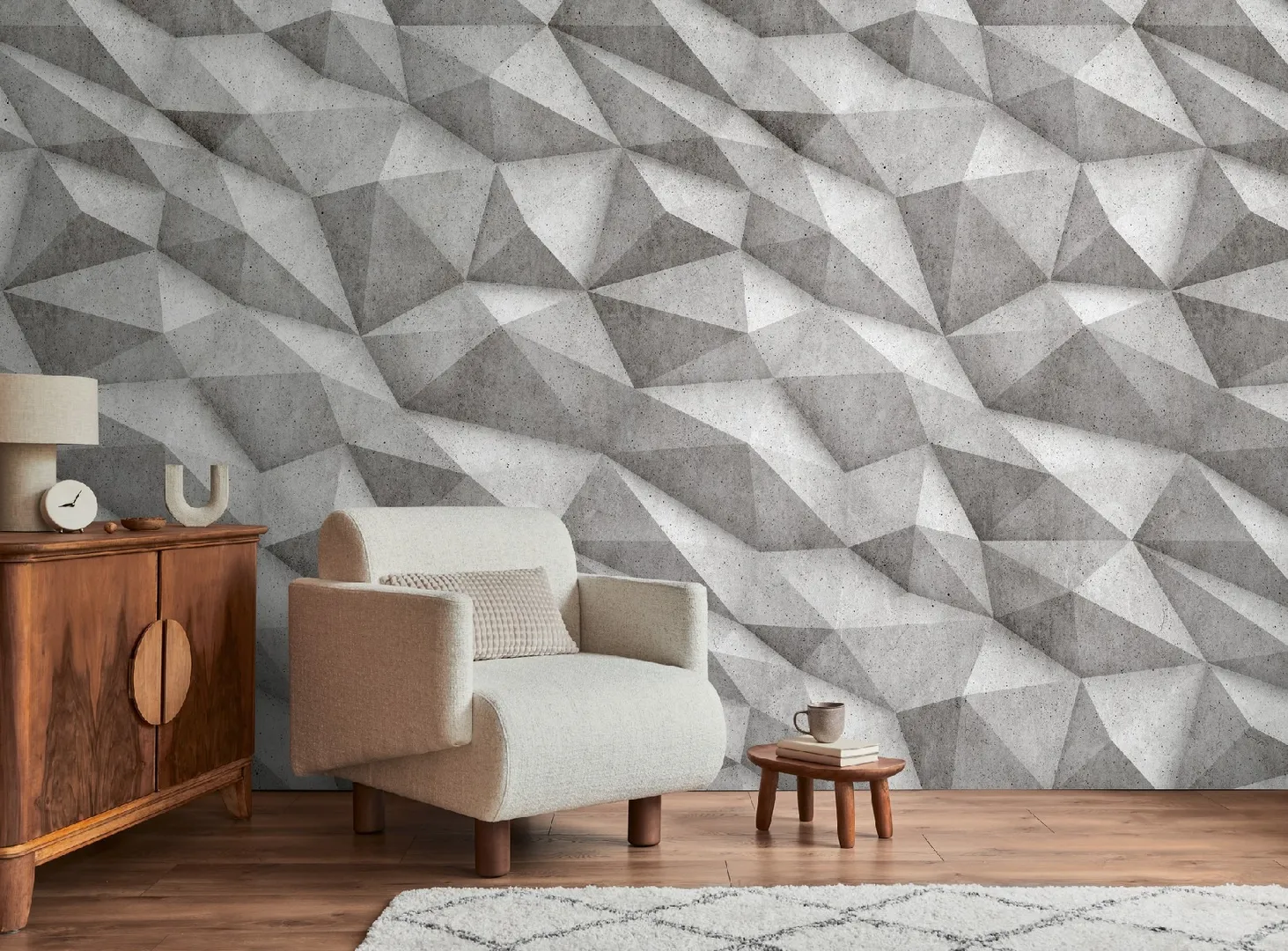 Unico - Parati 3d geometrici ripetibili dimensione L1.59m x H2.80m