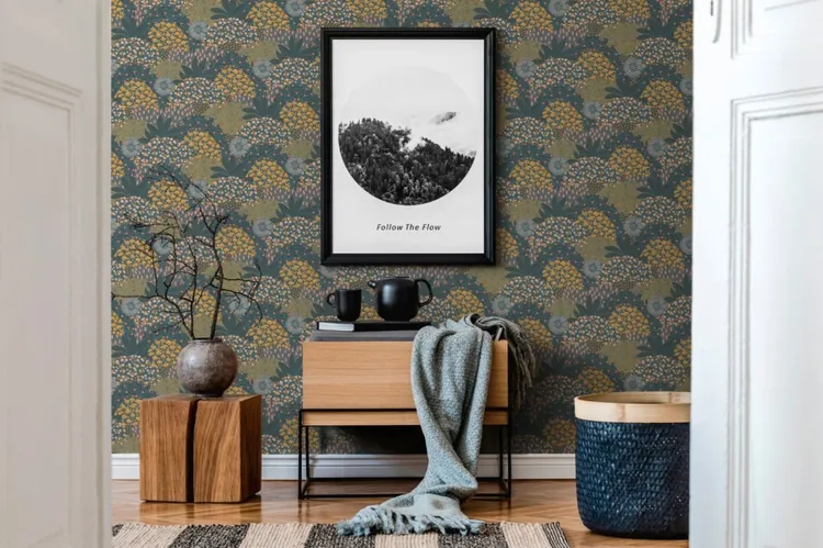 Nara - Parato floreale in varie colorazioni per ambienti moderni e contemporanei