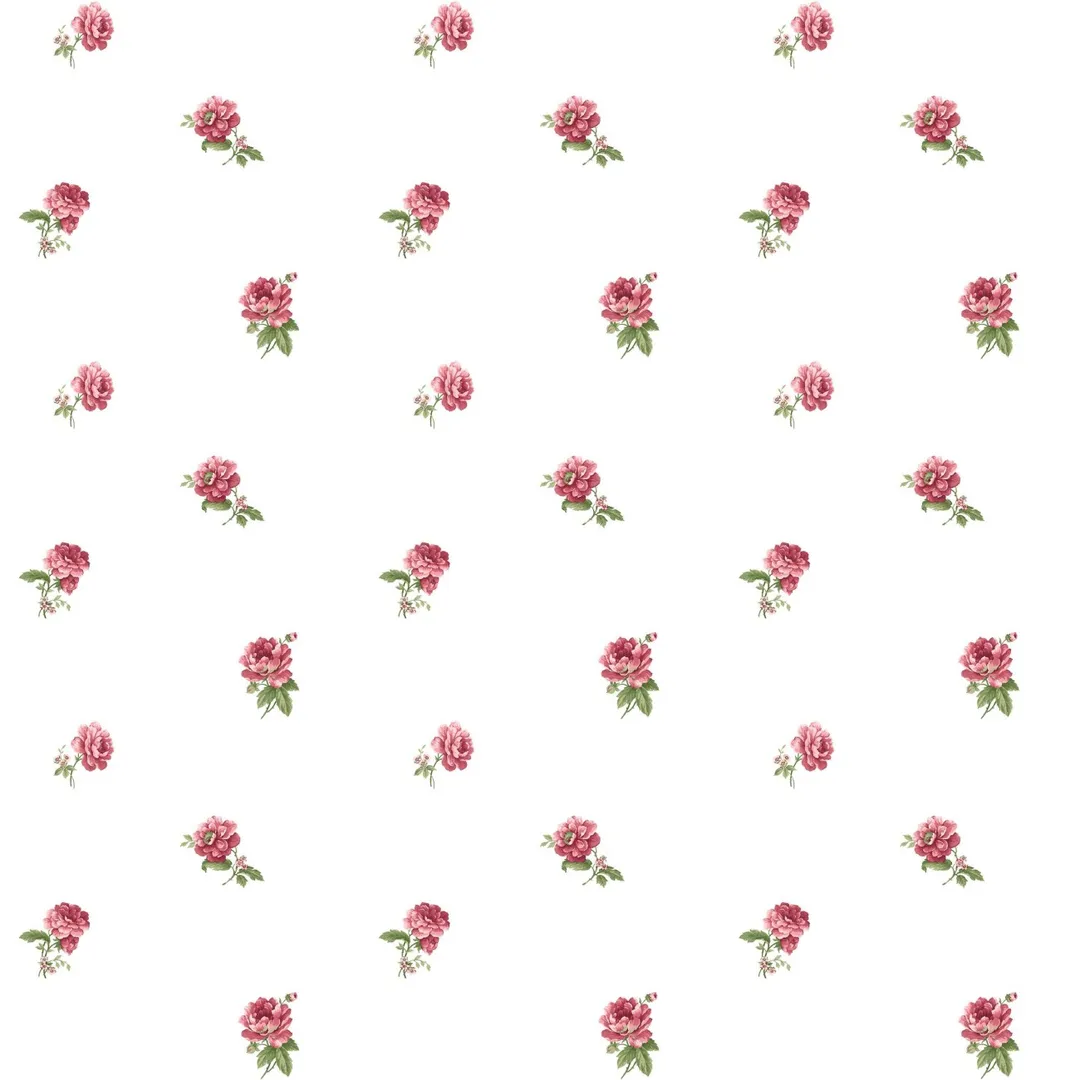 Blooming Garden - Parato floreale rose selvatiche su base ruvida al tatto