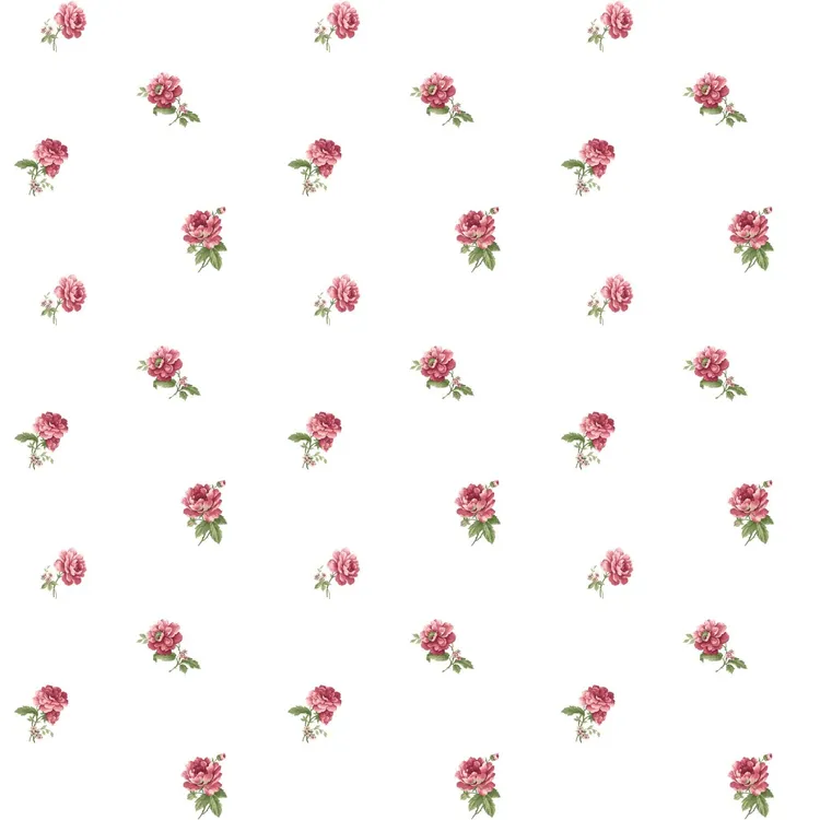 Blooming Garden - Parato floreale rose selvatiche su base ruvida al tatto